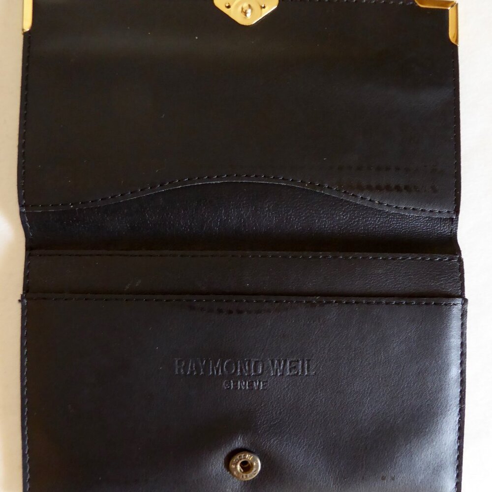 VINTAGE NEW RAYMOND WEIL MENS 9874 TOSCA SILVER DIAL15 JEWEL SWISS TANK & WALLET - Picture 13 of 16